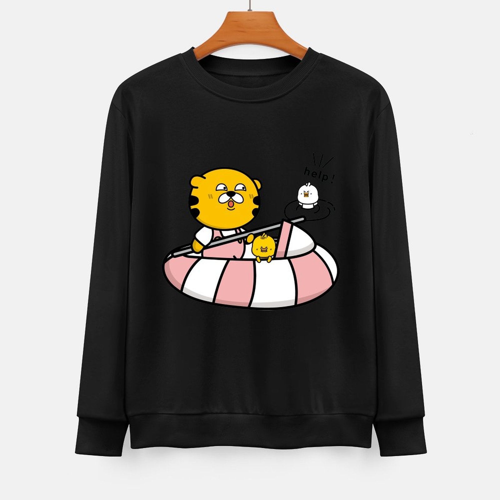 Front Patterned Long Sleeve TopSeamless Slim Fit